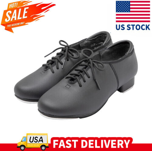 Linodes Synthetic Leather Lace Up Tap Shoe Dance Shoes for Women and Men