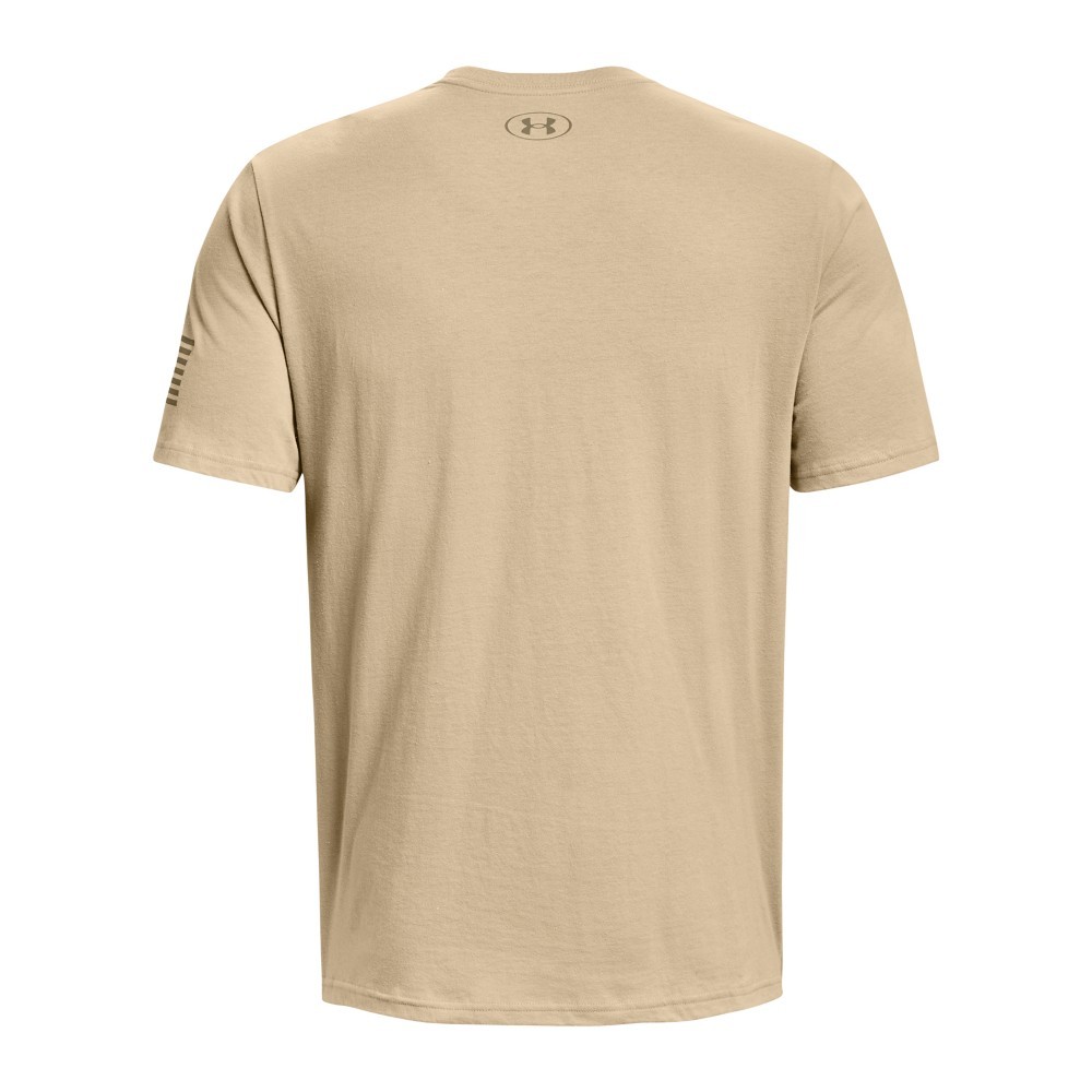 Under Armour 1370811 Men’s UA Freedom Logo T-Shirt, Sand/Federal Tan, Medium