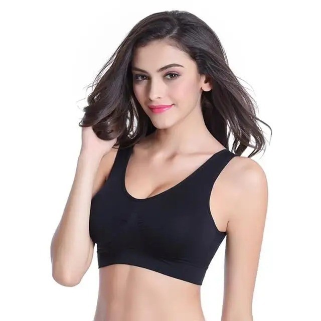 Sport Bras Seamless Wire-Free Light Support Tank Sports Yoga Sleep Bra 3 Pack US