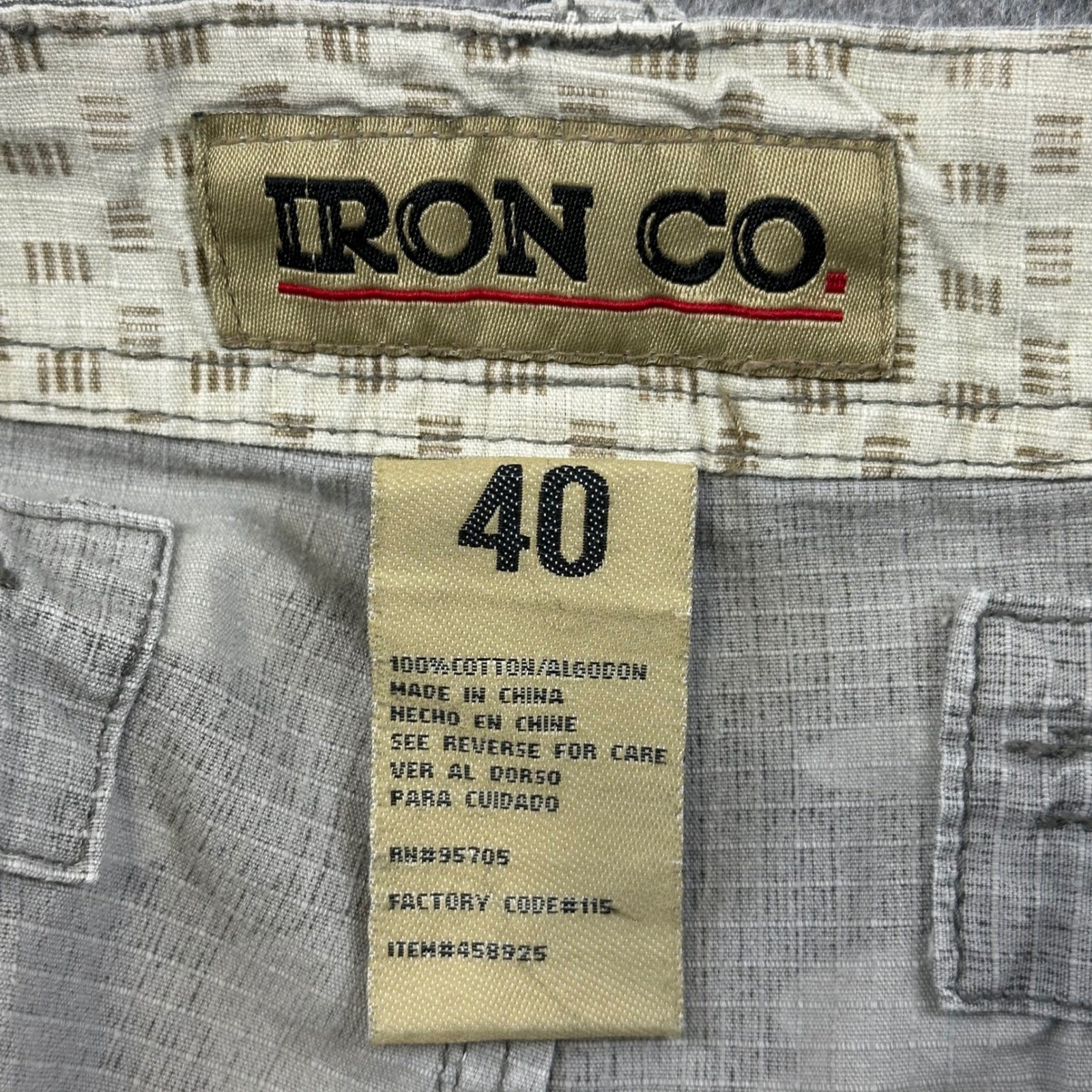 Iron Co Cargo Shorts Mens 40 Camo Y2K Ripstop Cotton Military Utility Gorpcore
