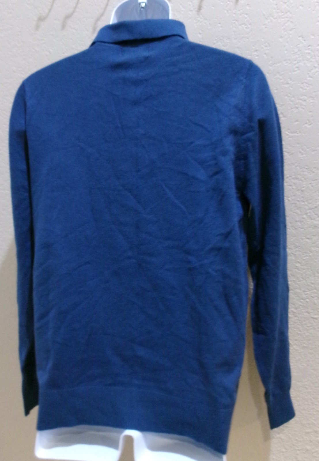 Polo Sweater Soft Light Cotton blend Sage/Cream/Heather gray/Blue Goodfellow