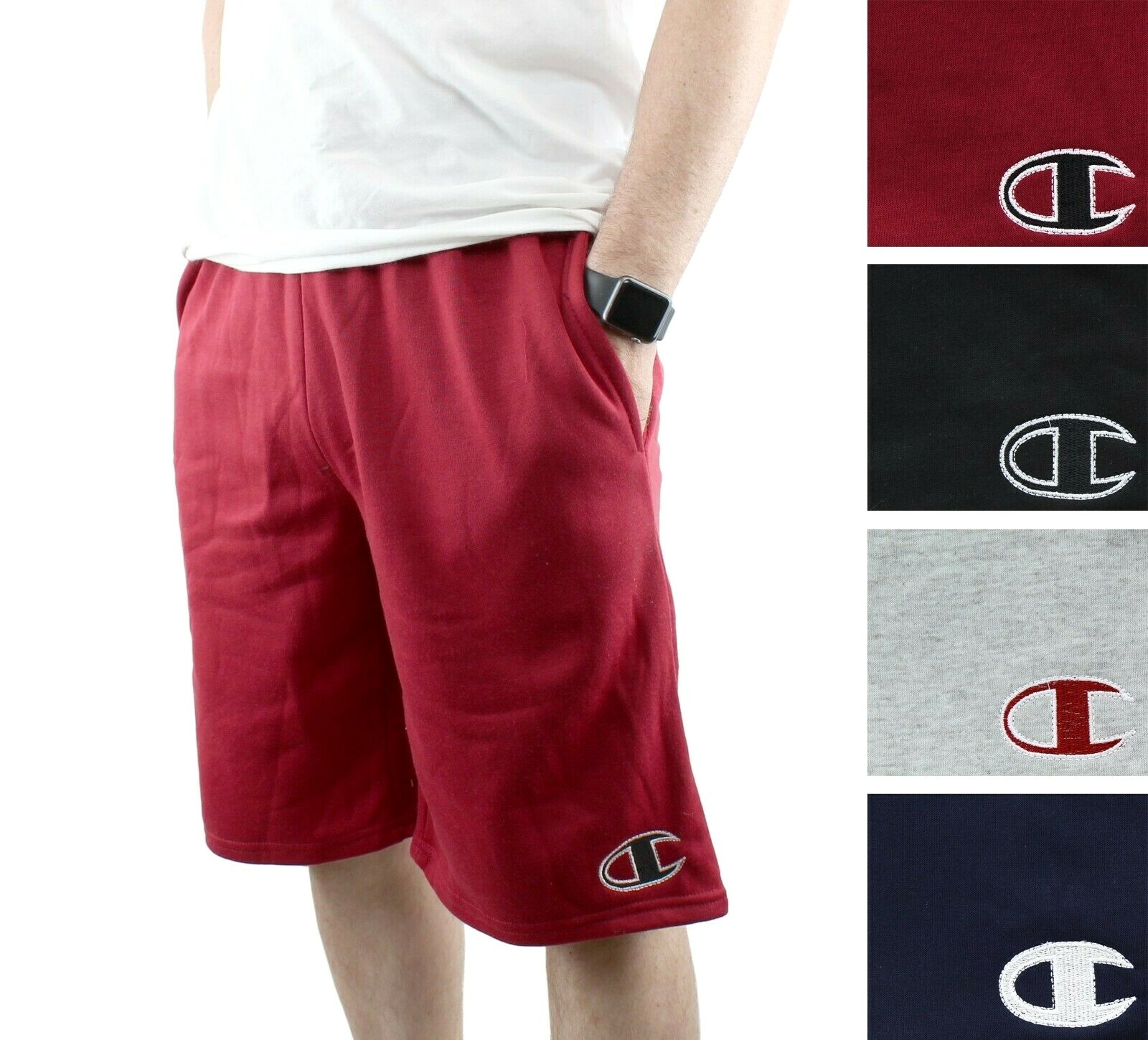 Champion Men’s Graphic Powerblend Shorts Applique Logo Fleece Short GF38HY07972