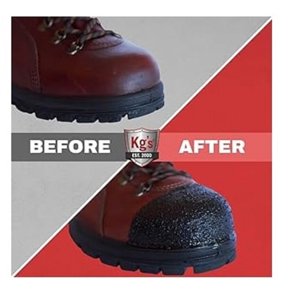 KG’S BOOT GUARD Leather Vinyl Brush-ON Toe Protector 2 oz – BLACK