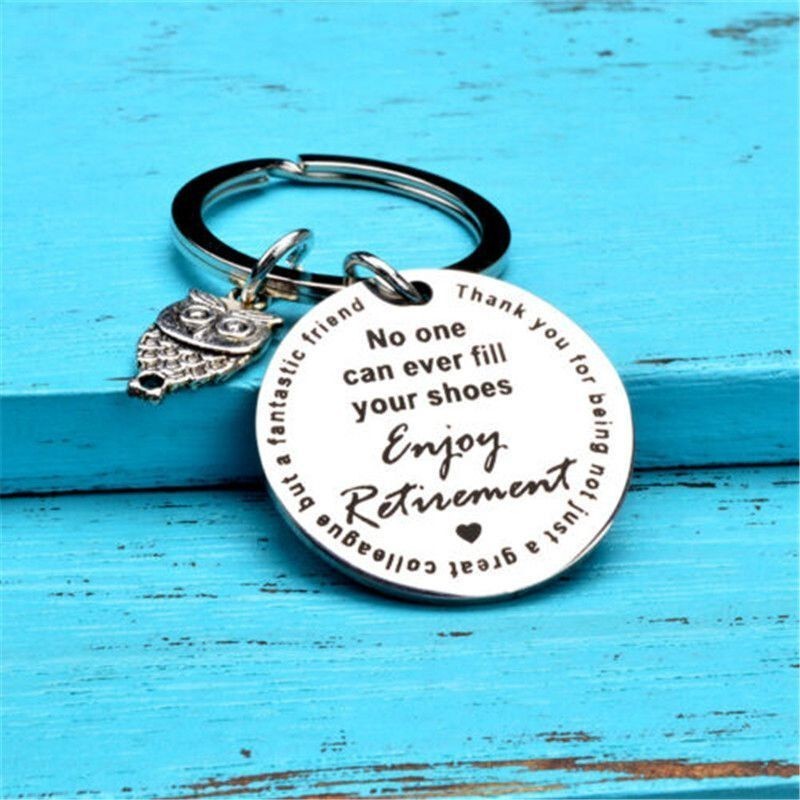 Keychain Stainless Steel Pendant Decoration Encouraging Words Gift Bags Pendants