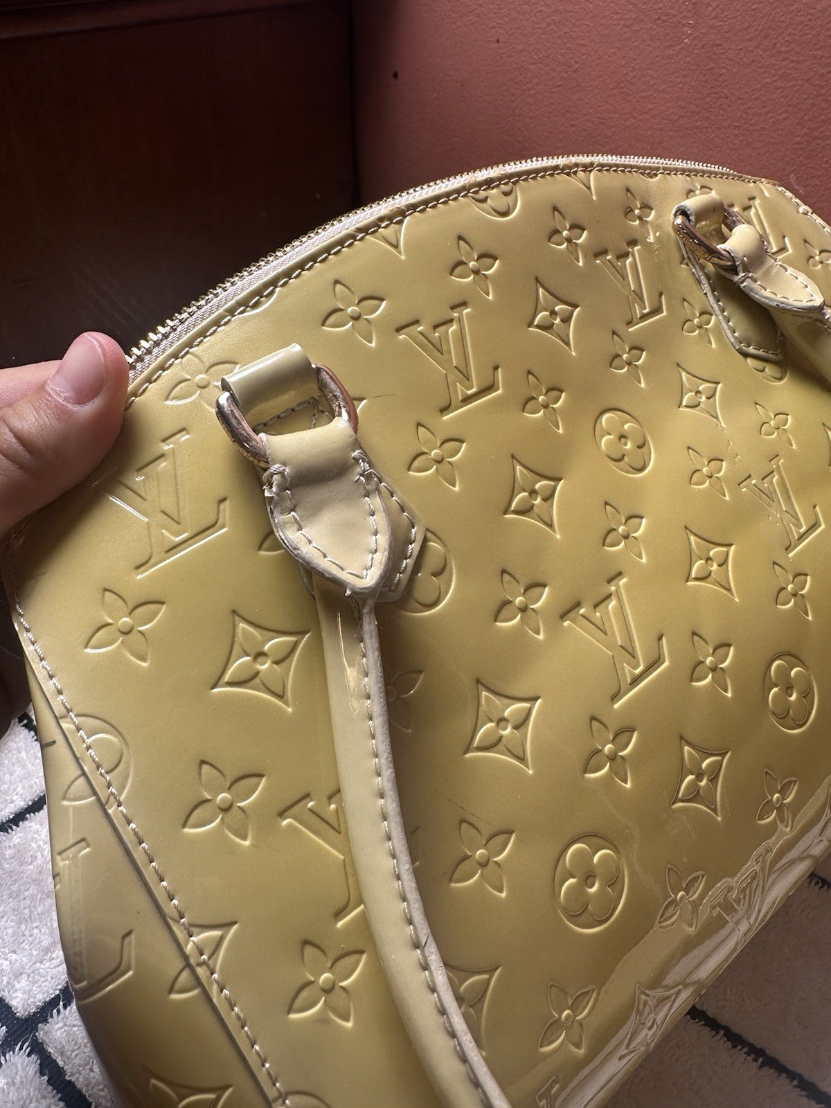 Authentic Louis Vuitton Vernis Sherwood PM Broncorail Shoulder Bag