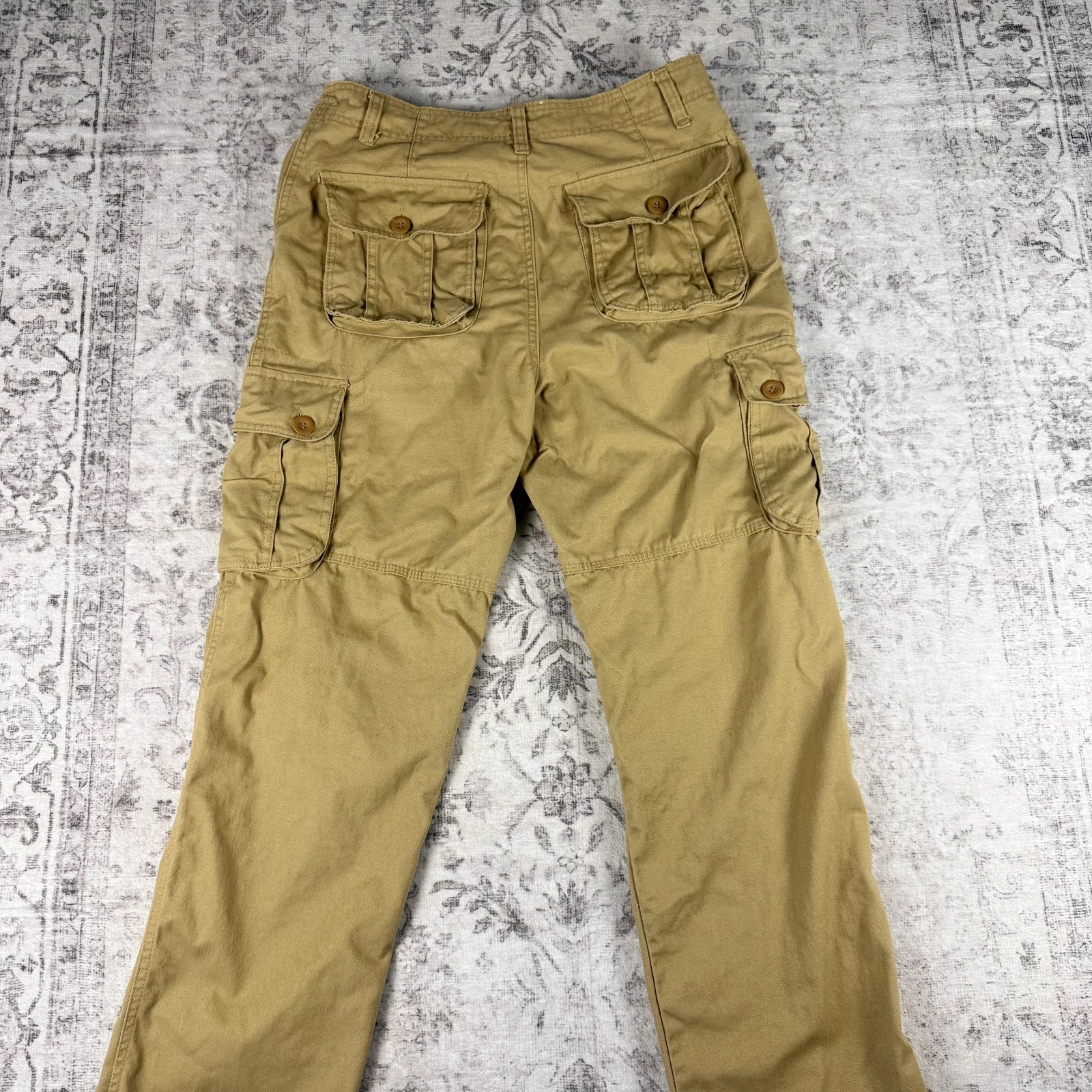 Carhartt WIP Cargo Pants Mens 32 Beige Tan Military Utility Workwear Cotton
