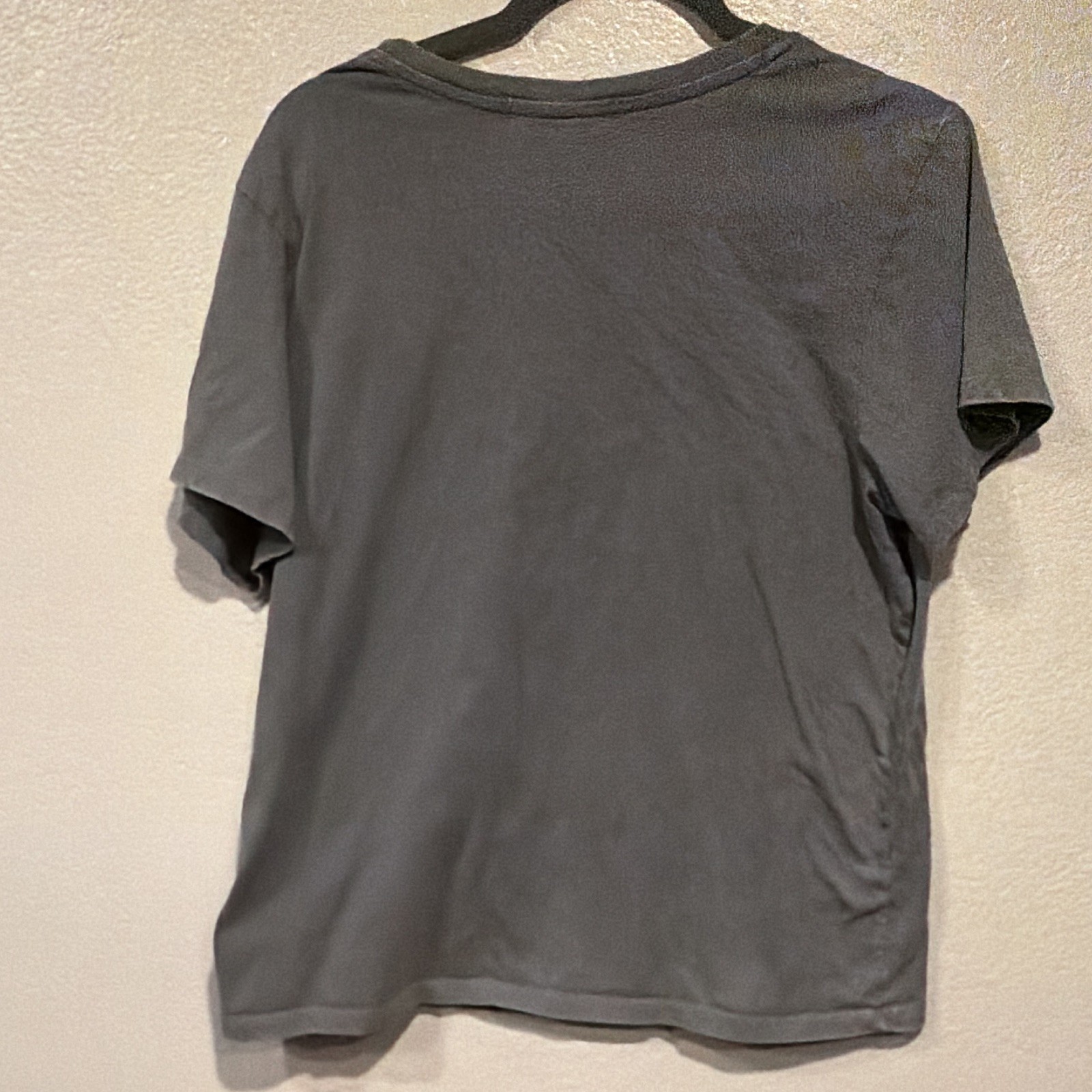 Cut & Paste Womens Gray Butterfly Graphic Crew Neck T-Shirt Short Sleeve Size M