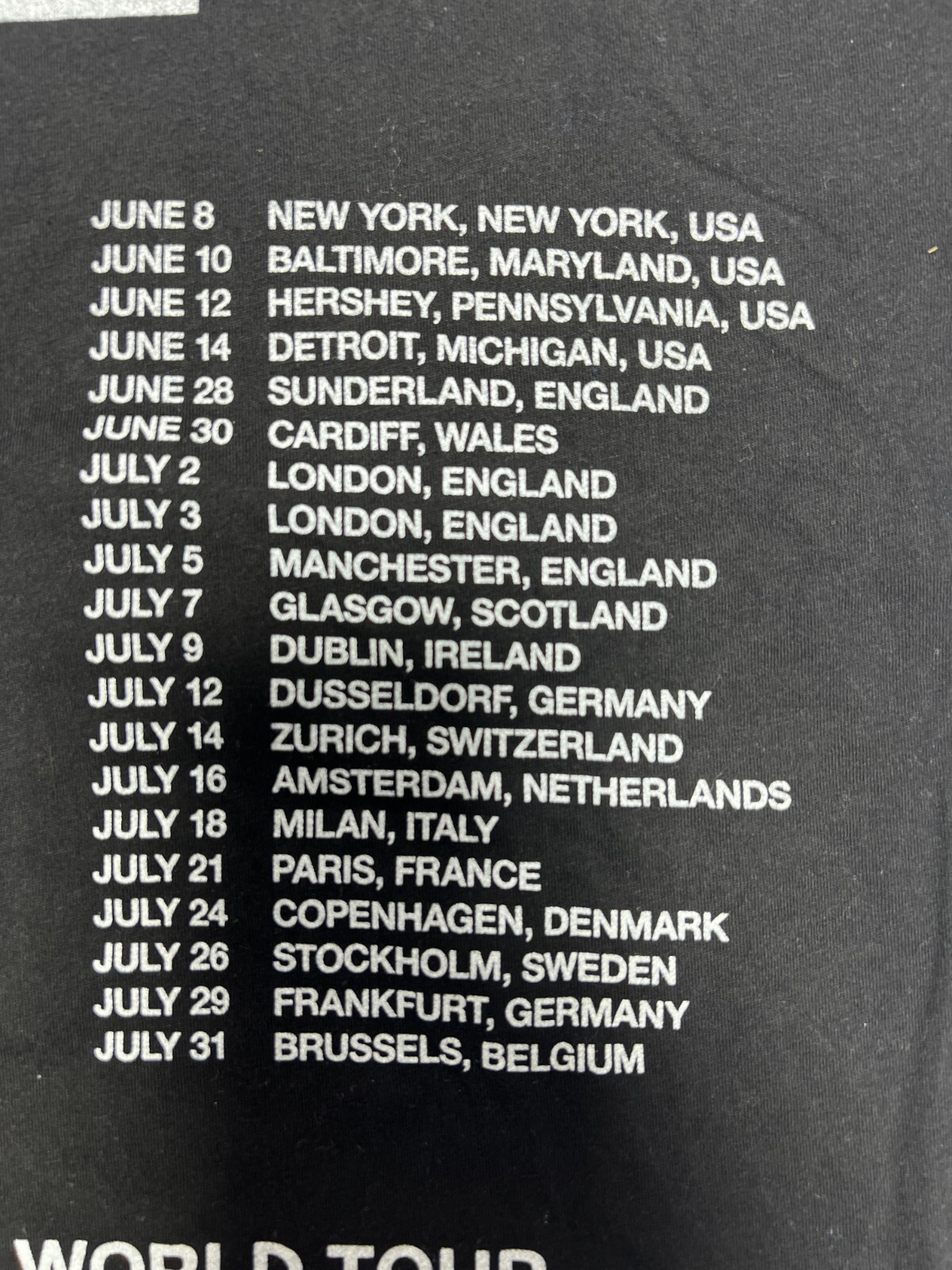 BEYONCE The Formation World TOUR 2016 TEE BLACK T-SHIRT OFFICIAL unisex NEW!!