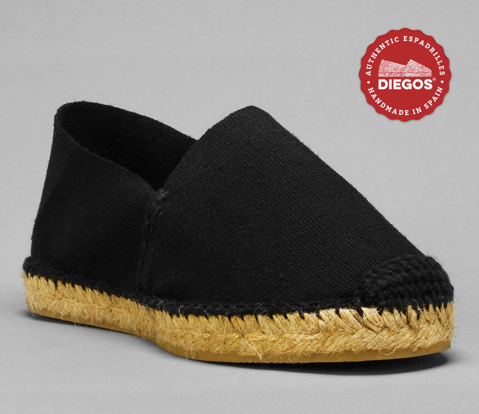 Authentic Black Flat Espadrilles Hand Made in Spain – Both for Men and Women