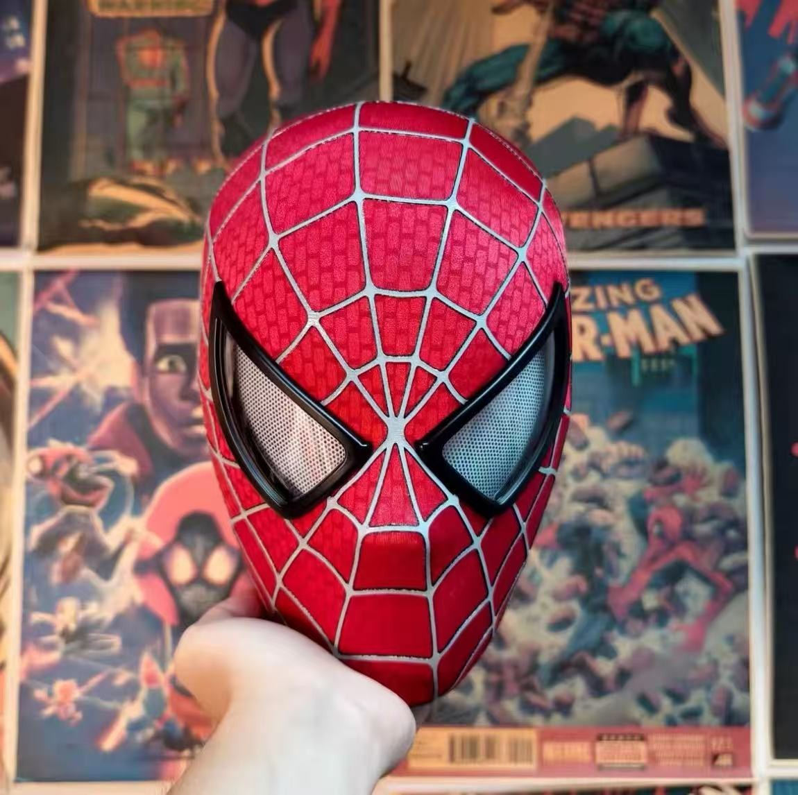 Movie Spider-Man Tobey Maguire Halloween Cosplay Mask Full Face Headgear Props