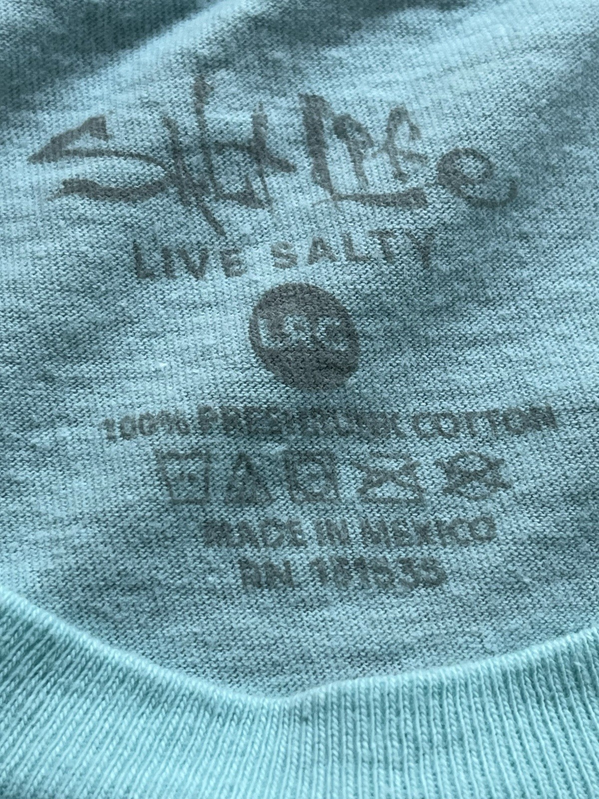 Salt Life Aruba Blue LS T-shirt “Tranquil Tides” Adult Large ~ 100% Cotton