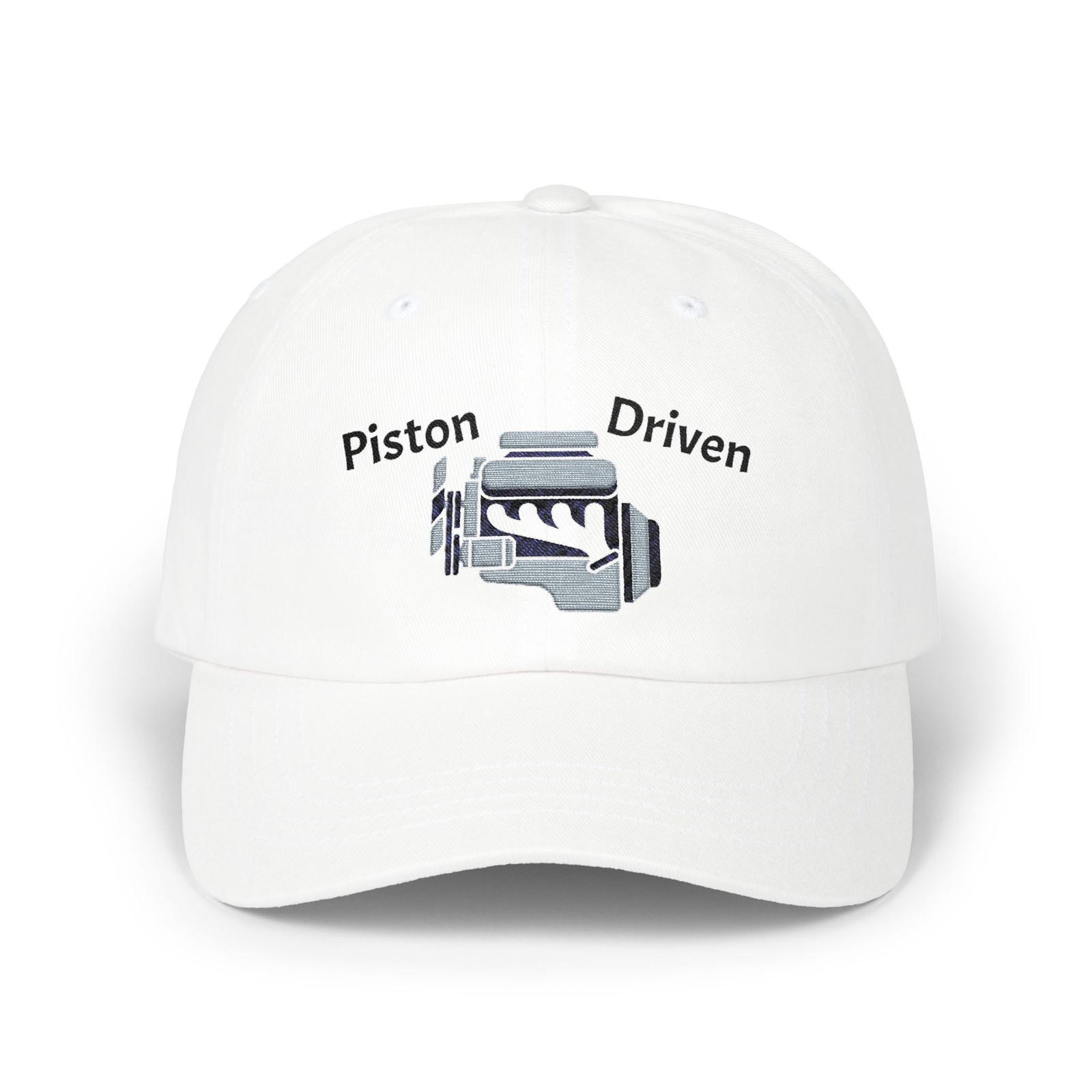 Piston Driven Engine Illustration Dad Cap | Embroidered Car Hat