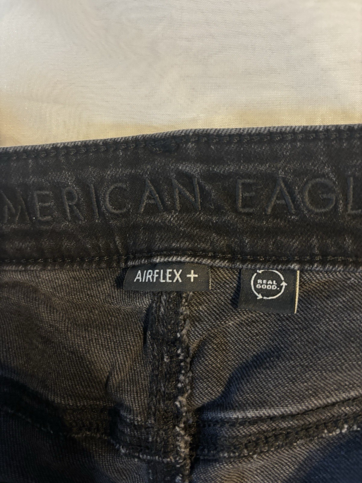 American Eagle AirFlex+ Men’s Black Slim Skinny Mid Rise Stretch Denim Jeans