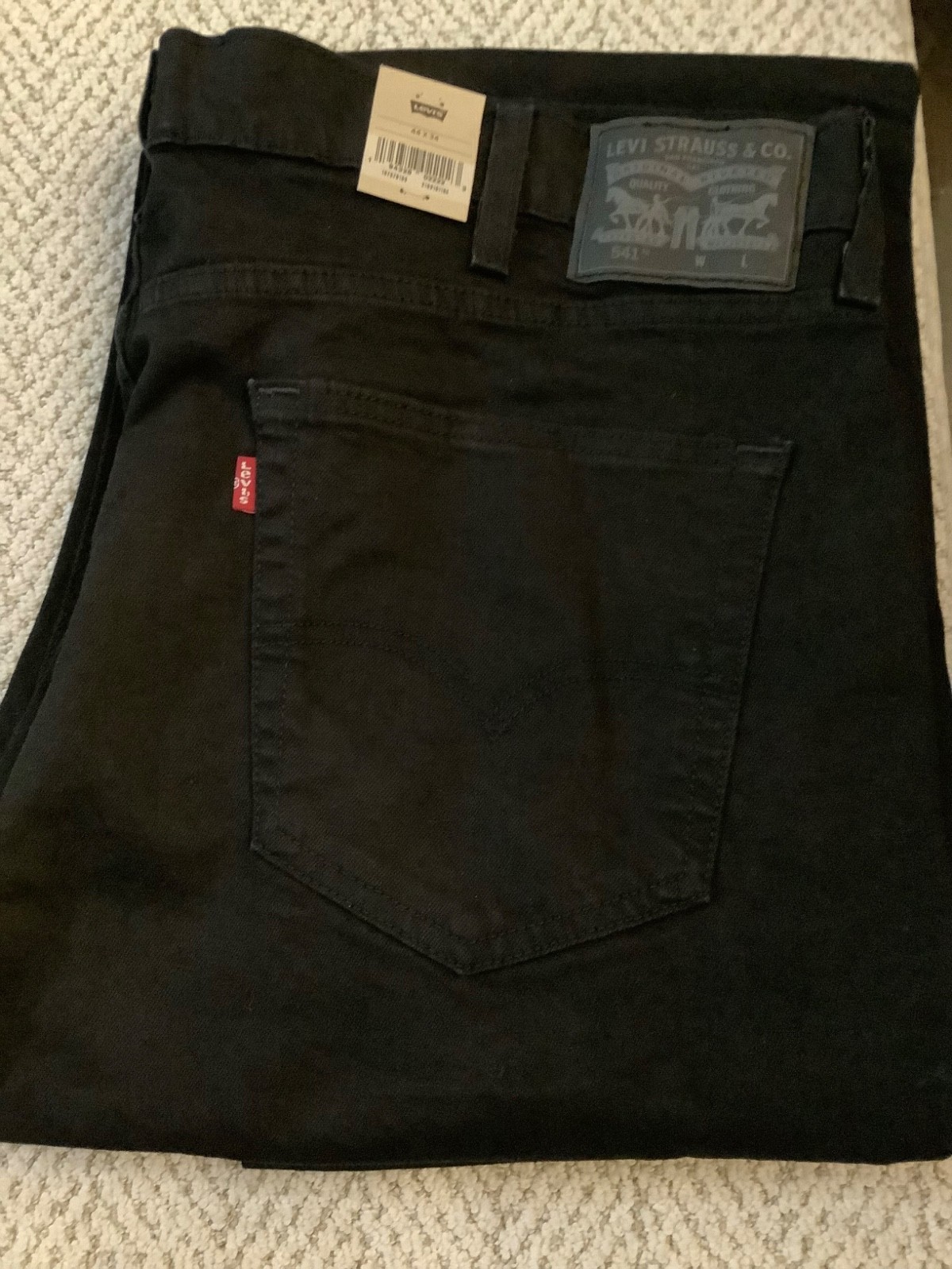 Levi’s 541 Jeans Men’s Athletic Taper All Seasons Tech Stretch 44×34 Black Color