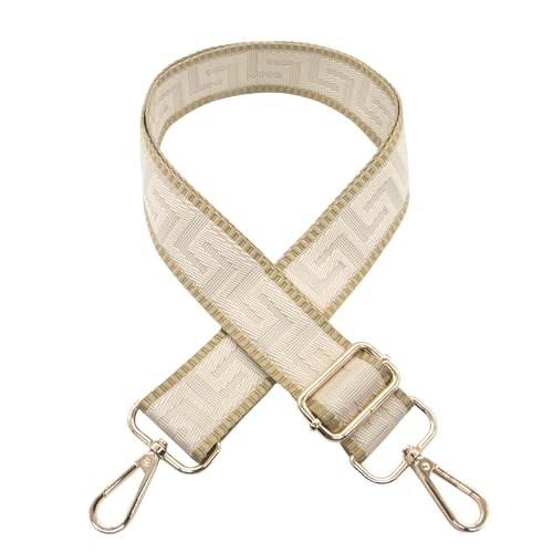 Purse Strap Wide 3.8cm Shoulder Strap Crossbody Bag Strap Replacement Beige