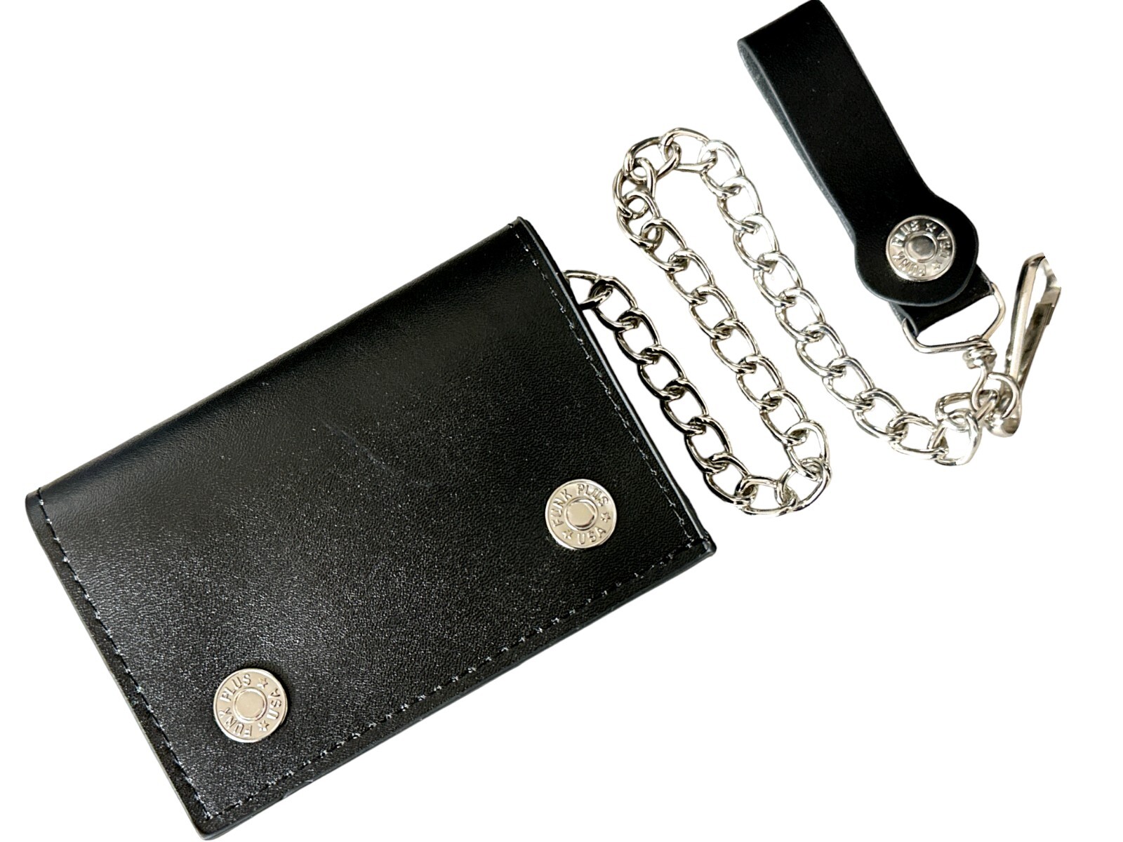 Genuine Leather 70’s Classic Bikers Wallet With 12″ Wallet Chain Punk motorcycle