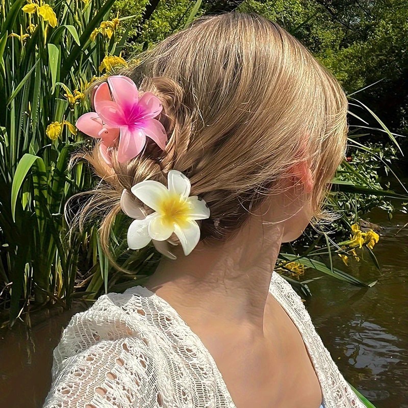 Fashion Flower Hair Clips For Women Bohemia Large Hair Claw Clamp Hairpins