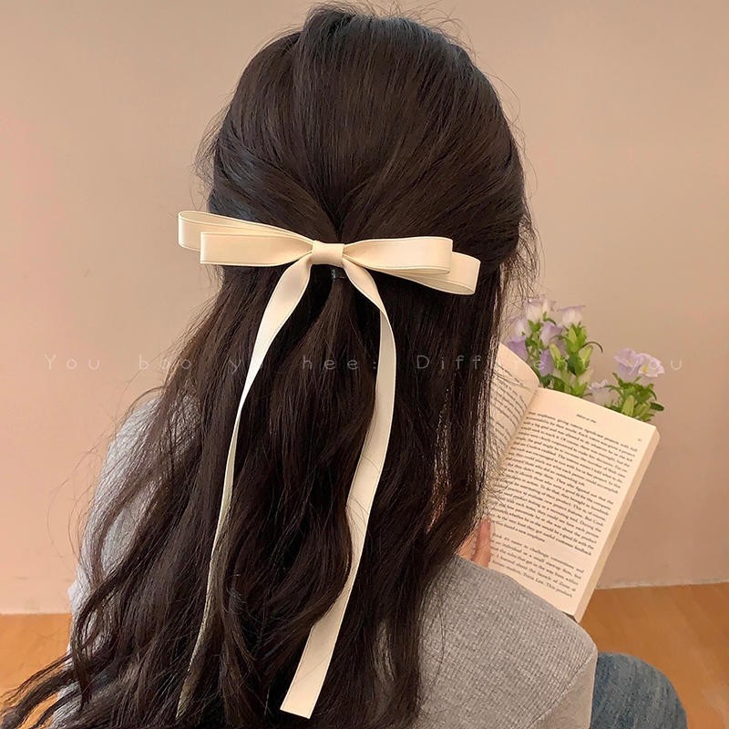 3PCS Silky Satin Hair Bows Hair Clip Ribbon Accessories for Women Girls