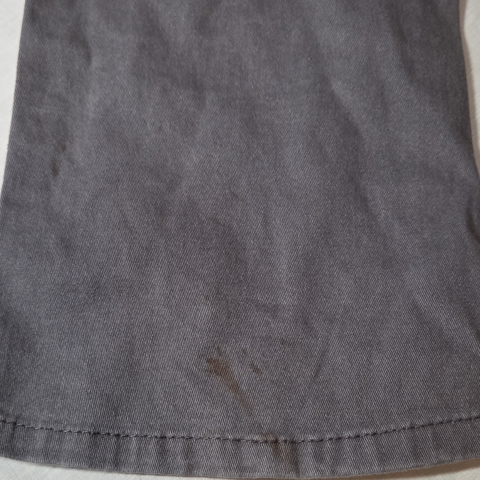 Iron Co. Men’s Gray Pants 32 Regular Fit Cotton/Spandex Twill Flat Front