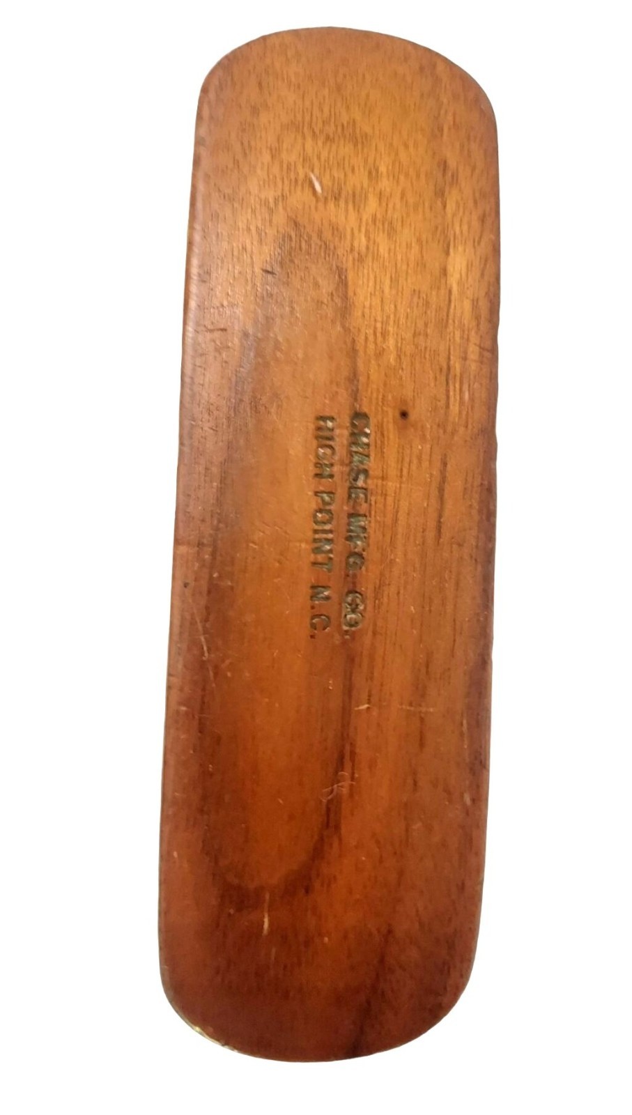 Vintage Wooded Base Shoe Shine Brush Chase Mfg. Co. High Point, North Carolina