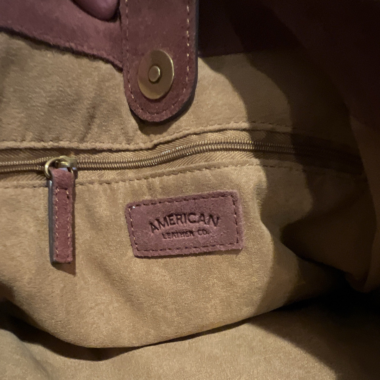 NWT American Leather Co. Auburn Triple Entry Tote Purse