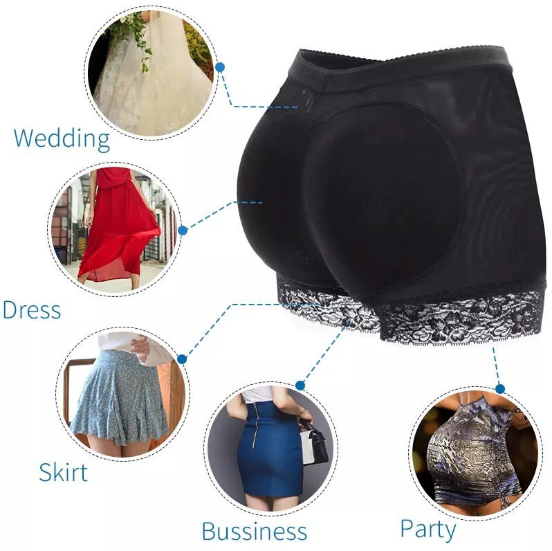 Booty Shaper Padded Underwear Panty Women’s FAKE ASS Butt Lifter & Hip Enhancer