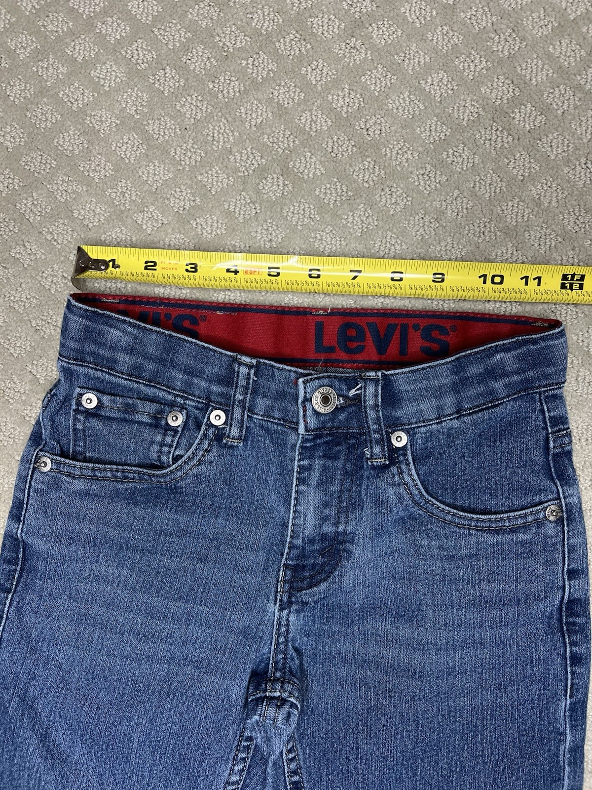 Levi’s 511 Boys Stretch Jeans Size 10 Reg 25×26 Adjustable Waist Blue