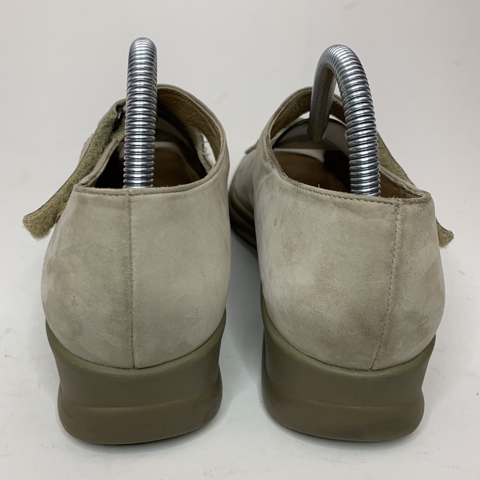 Fits By Theresia M Nubuck Leather Wedge Sandals Genua Two Strap 5.5 Women’s