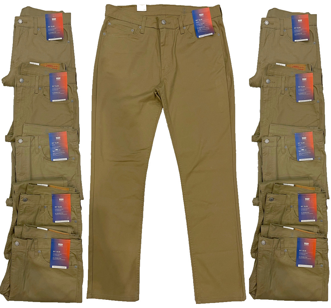 Levis 511 Slim All Seasons Tech Stretch Twill Mens Pants Harvest Gold (Tan)