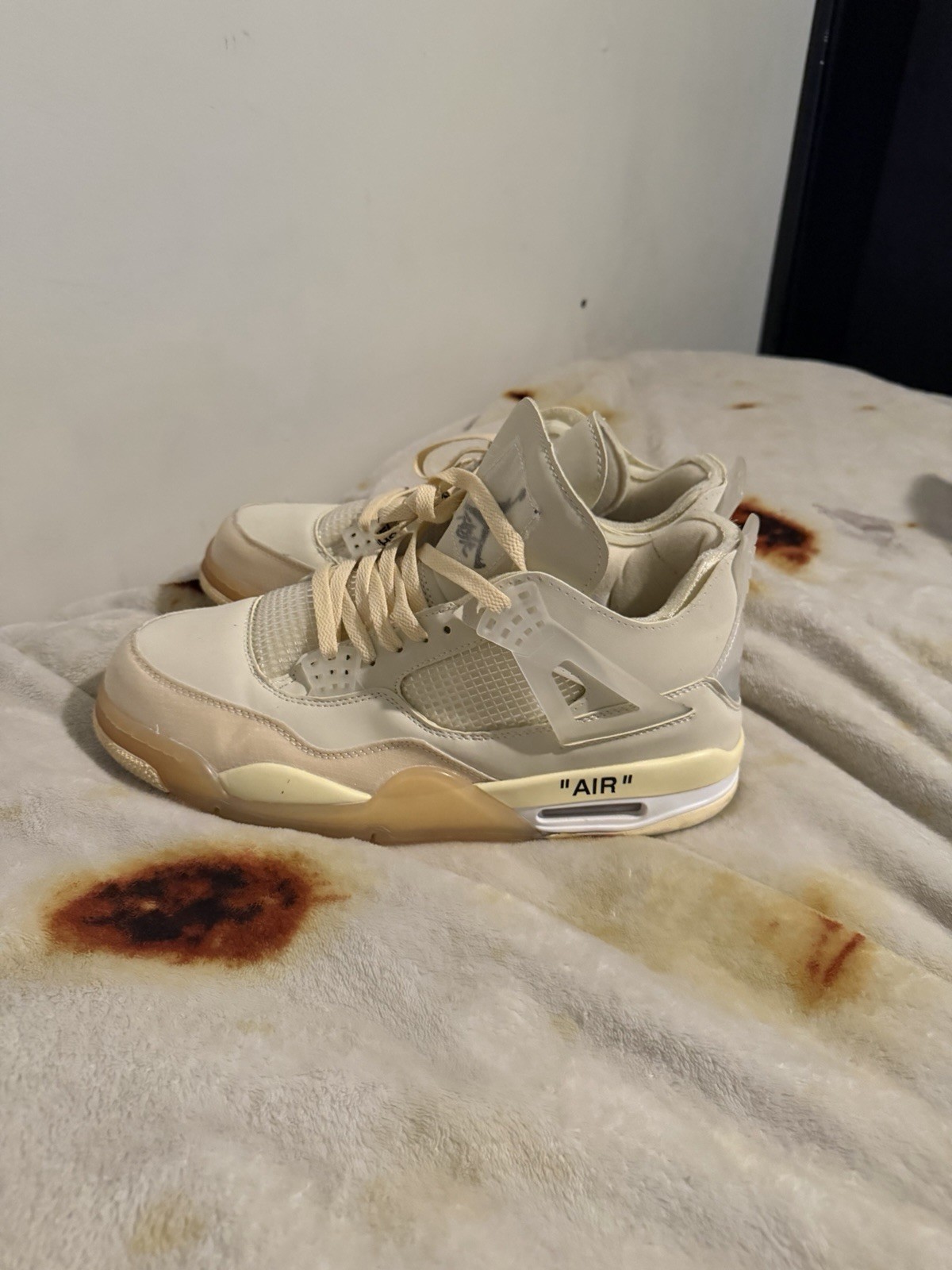 Jordan Air Jordan 4 Mid Top Lace-Up Sneaker Cream/Beige, Sail!
