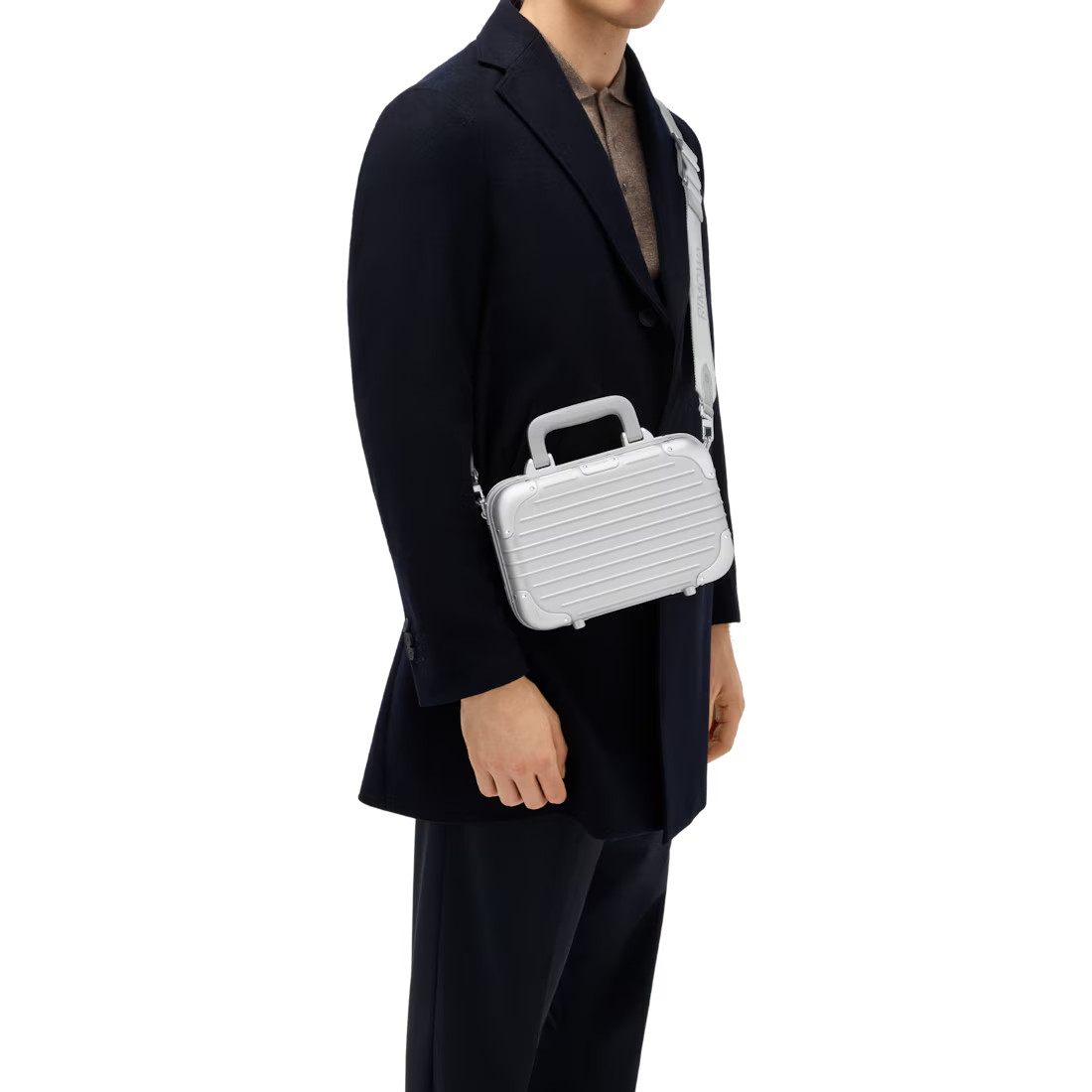 Authentic RIMOWA Original Aluminum Cross-Body Bag 19 Silver Brand New $2,325