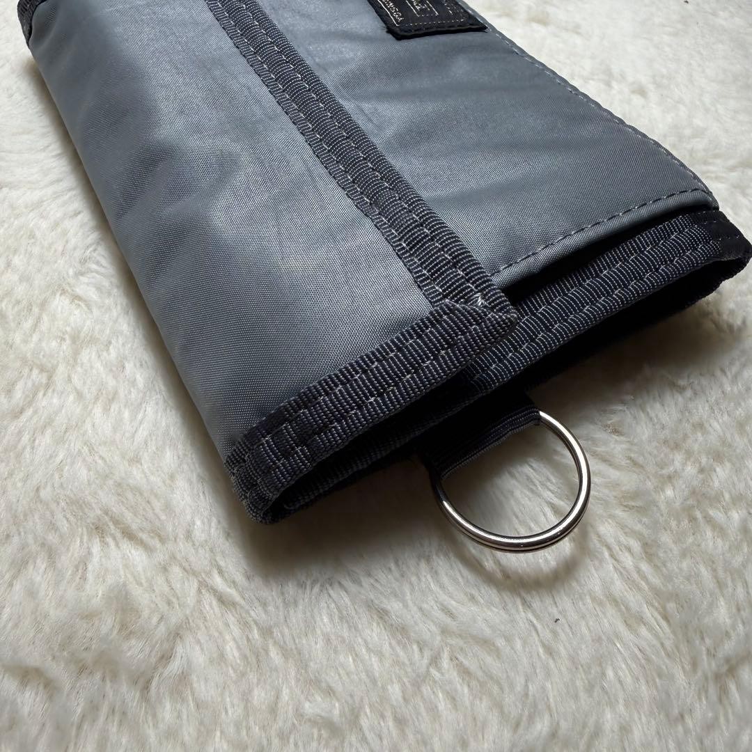 Porter Yoshida Tanker Capsule Wallet Gray Used Compact Card Holder