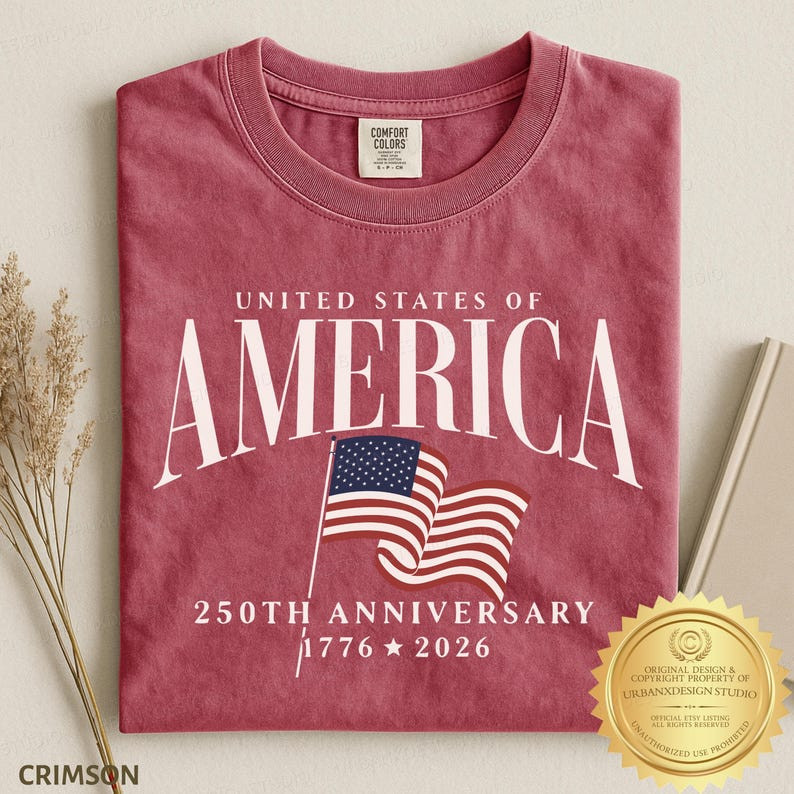 America 250th Anniversary TShirt Semiquincentennial Patriotic Vintage GraphicTee