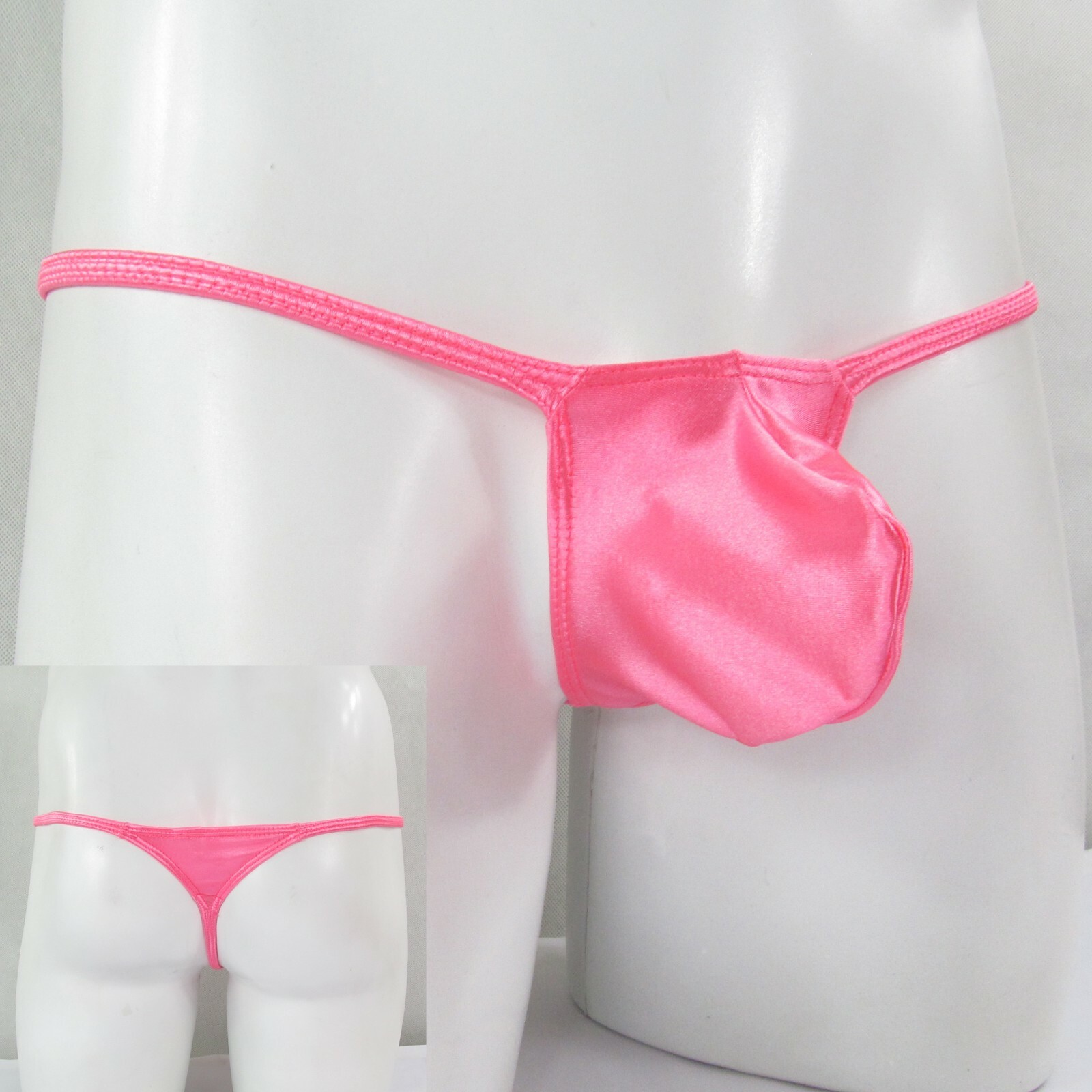 K403Y K403 Grape Smugglers String Thong Bulge Contoured Pouch Shiny Satin Knit
