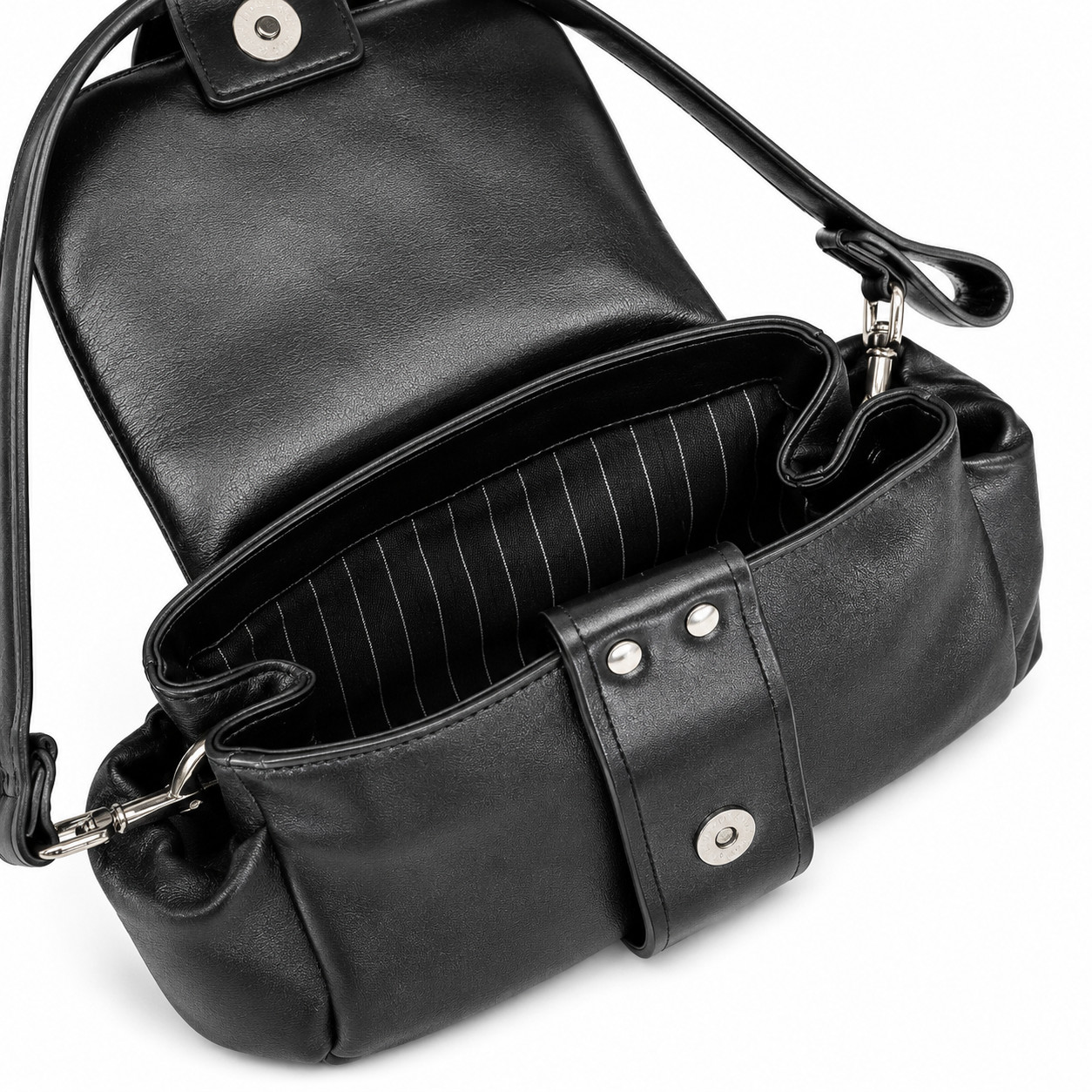 Black Leather Handbag Women Shoulder Bag Tote Purse New Outlet Fashion