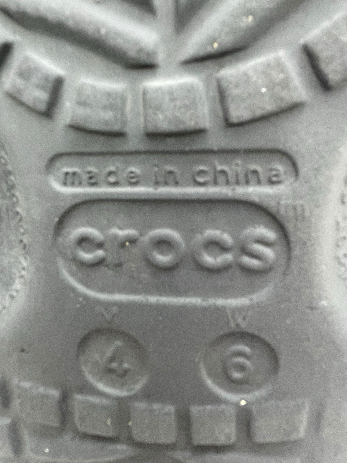 Crocs Classic Clogs Gray Black Glitter Comfort Slip On Shoes Size Men 4 Women 6
