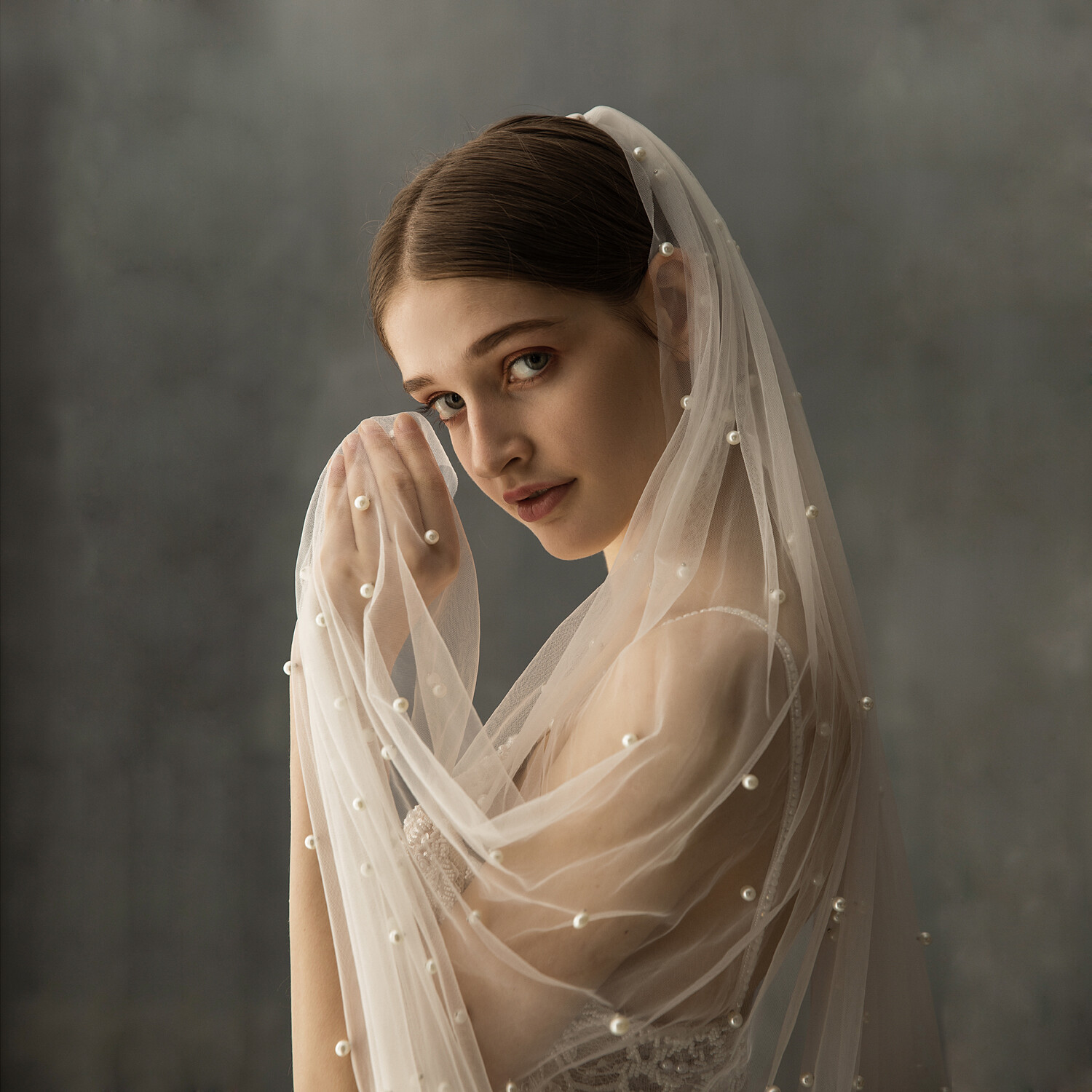 3M Cathedral Long Bridal Bride Wedding Veil Headdress Pearls White+Metal Comb 1T