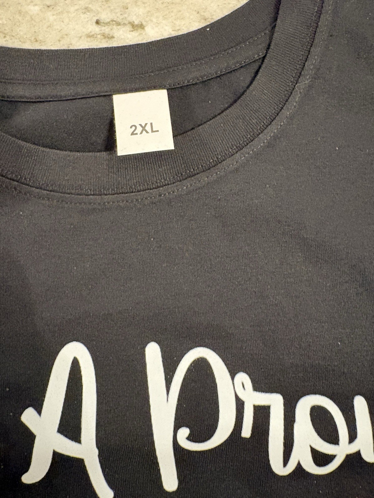 Autism Awareness Mimi Graphic Print T-Shirt Black 2XL Crew Neck Short Sleeve