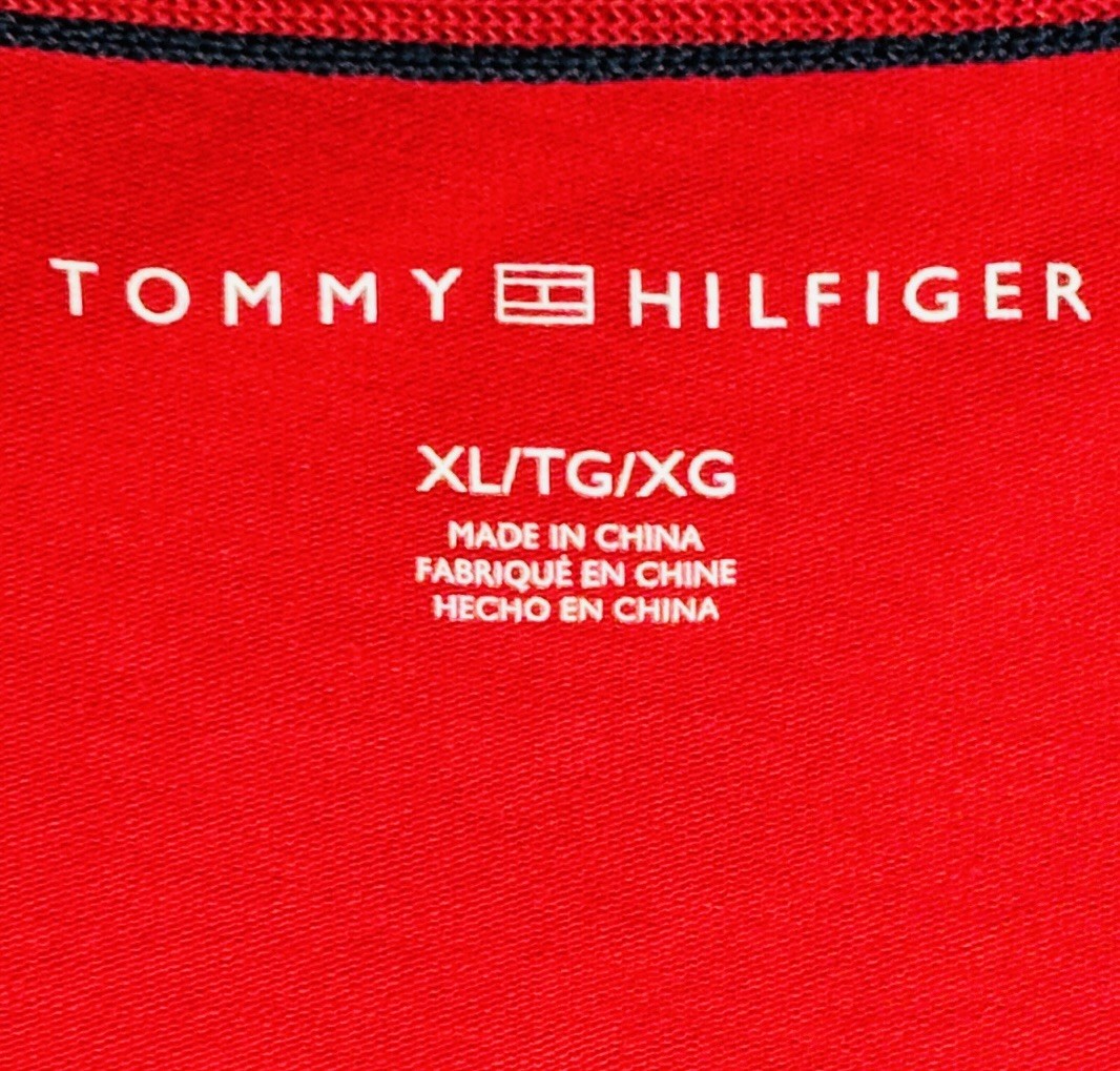Tommy Hilfiger Women’s Size XL Red Cotton Blend Pullover L/S T-Shirt Heart Logo