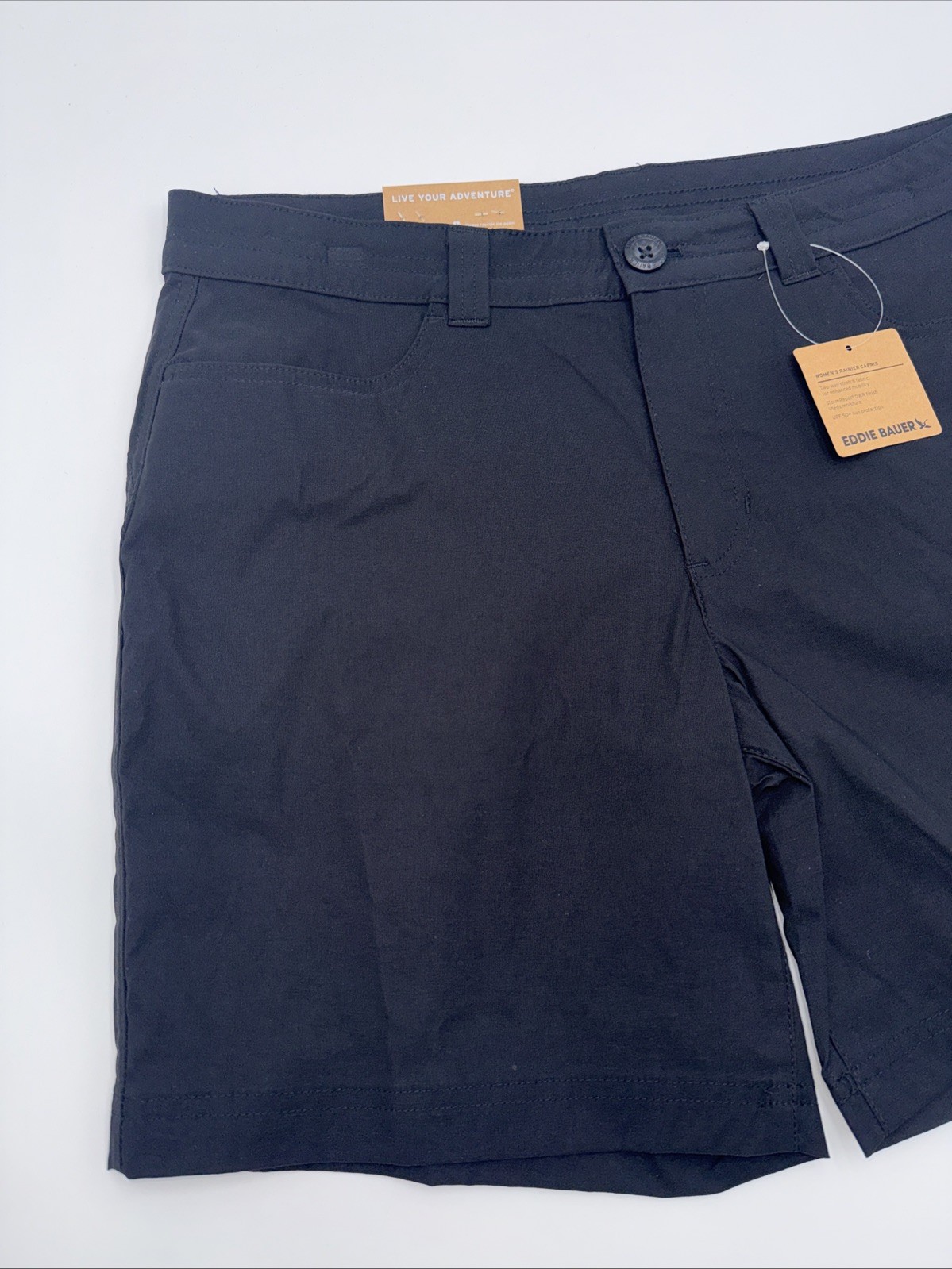 $60 Eddie Bauer Women’s Rainier shorts- Black – Size 6- NEW Tags