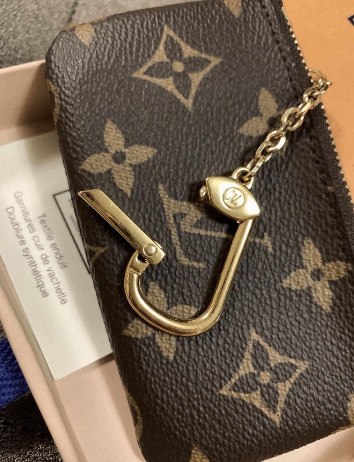 Louis Vuitton Authentic Card/Key/Coin Pouch Brown Monogram (Brand New with Box)