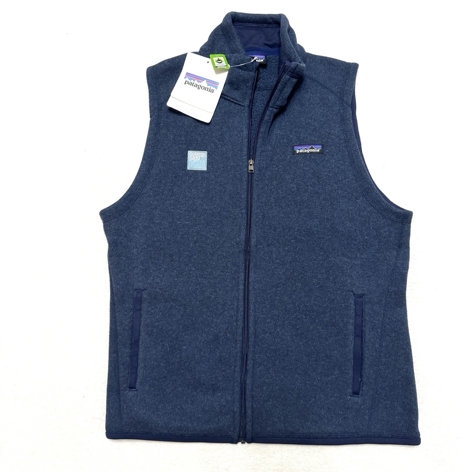 Goldman Sachs Patagonia Sz M Medium Women’s Better Sweater Vest Full Zip Blue