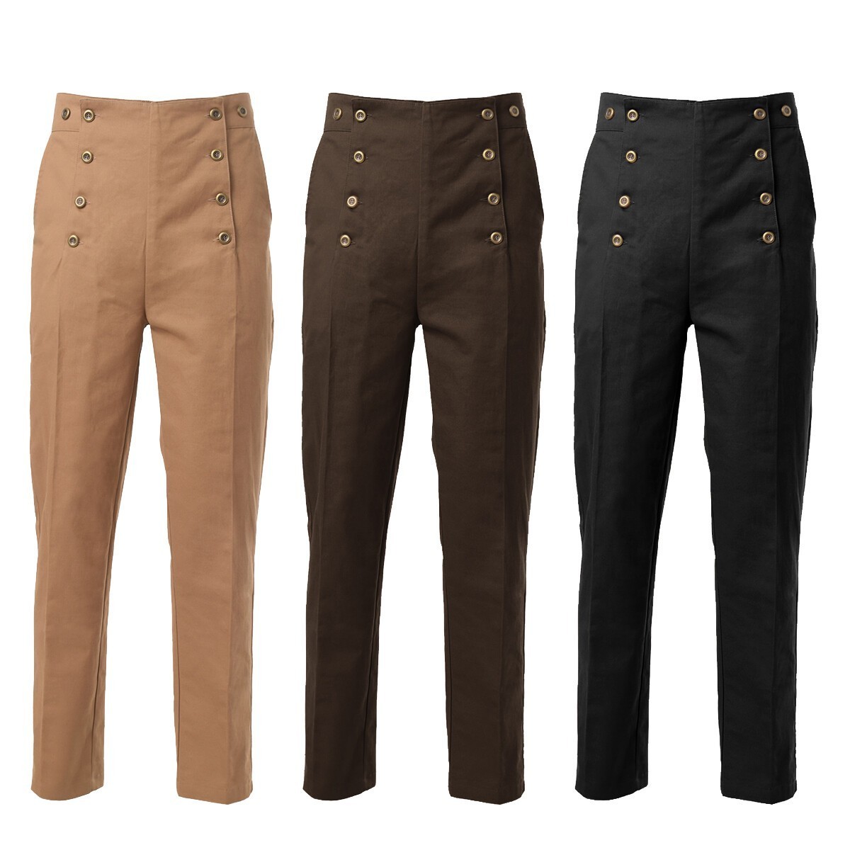 Mens Victorian Pants Regency Trousers Empire Architect Pants Front Flap Pants