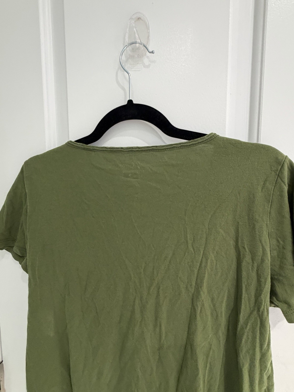 J.Crew Womens Green Crewneck Slub Cotton Classic Tee T-Shirt Size Small