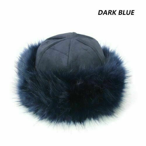 Women’s Fluffy Faux Fox Fur Hat Unisex Winter Ear Head Warmer Ski Hats Cap USA
