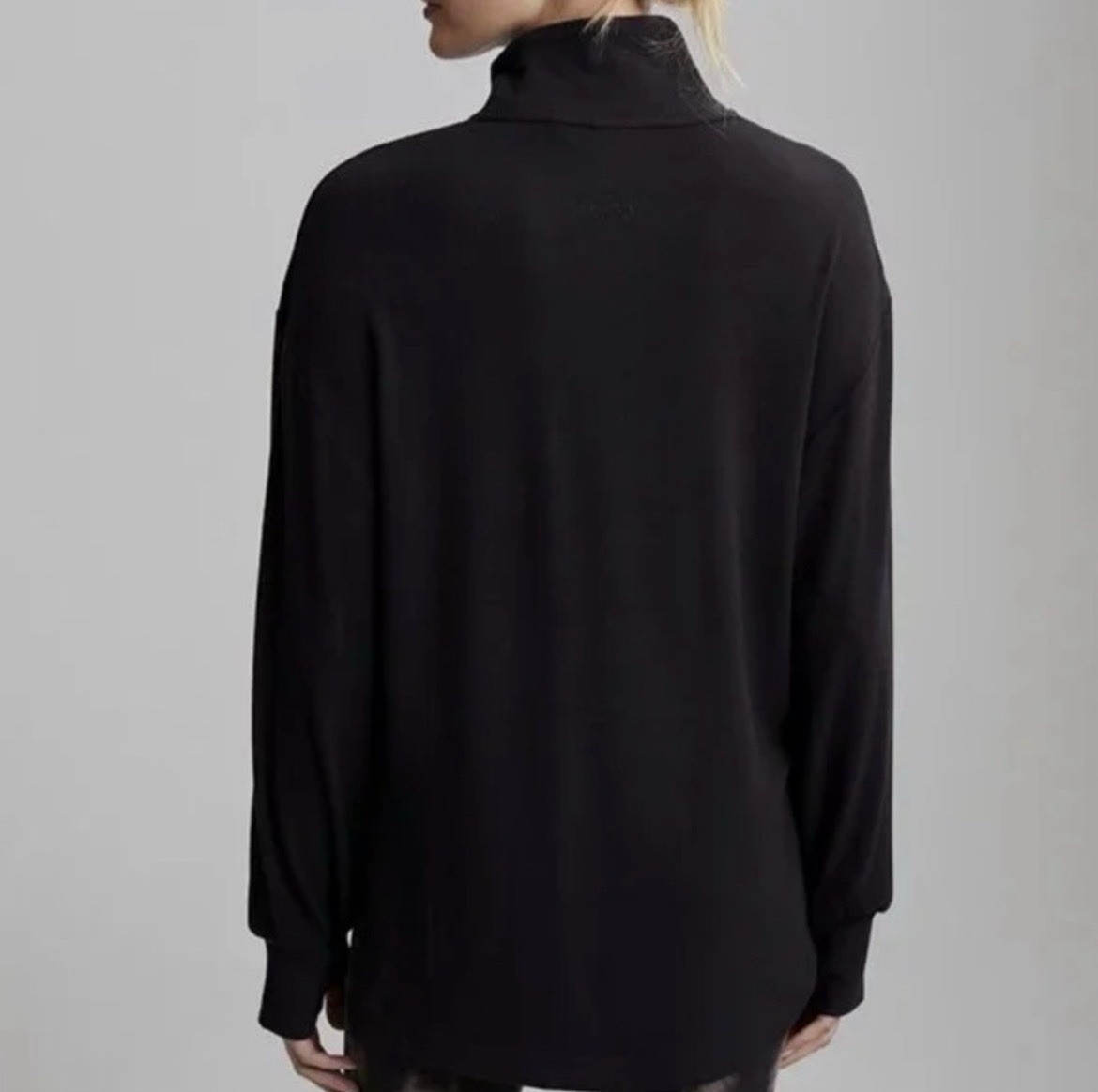 Varley Roeder Mid Layer Women’s Black 1/2 Zip Mock Neck Sweatshirt, sz L