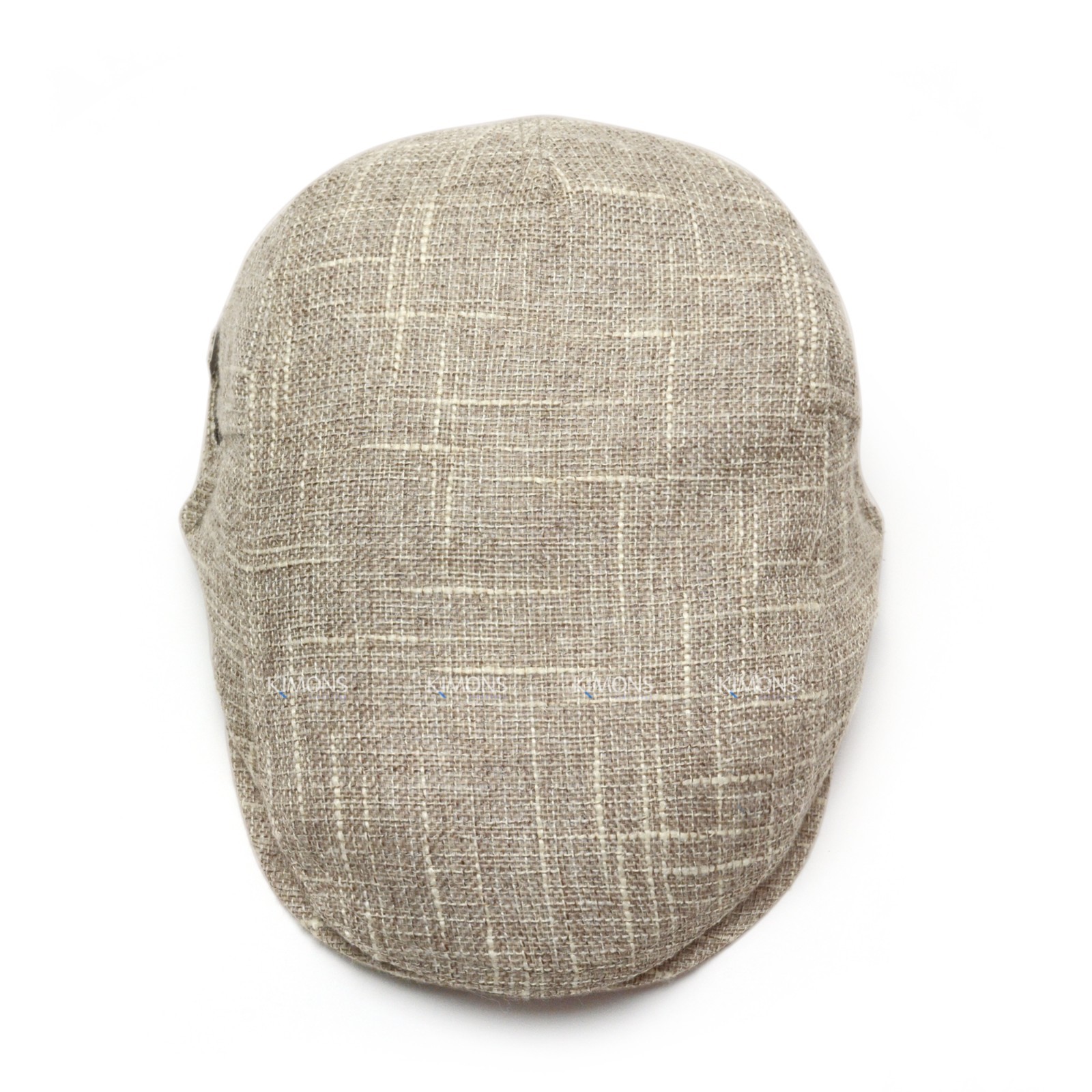 Mens Mesh Ivy Cap Summer Newsboy Flat Hat 100% Cotton Adjustable Khaki
