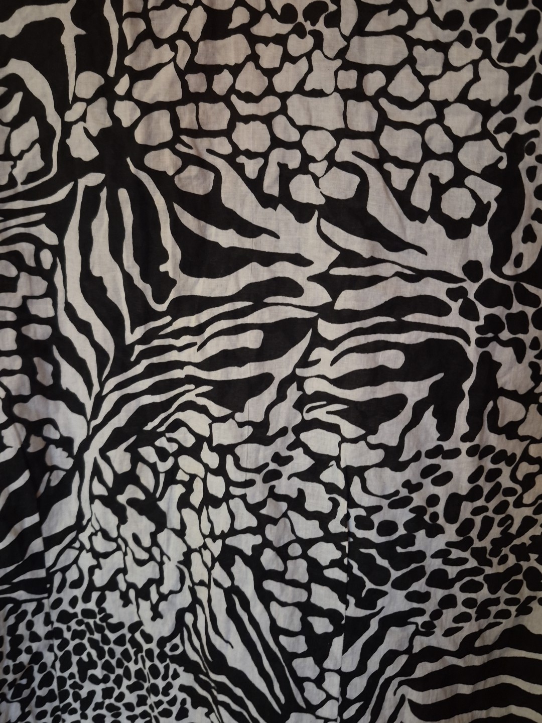Magic Women’s Cotton Summer Top Long Blouse Black & White Size 2X NWOT