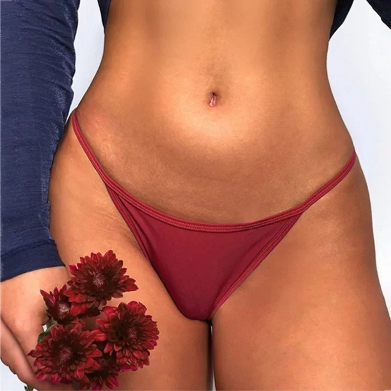 Womens Sexy G-string Thong T-back Panties High Cut Floral Lingeries
