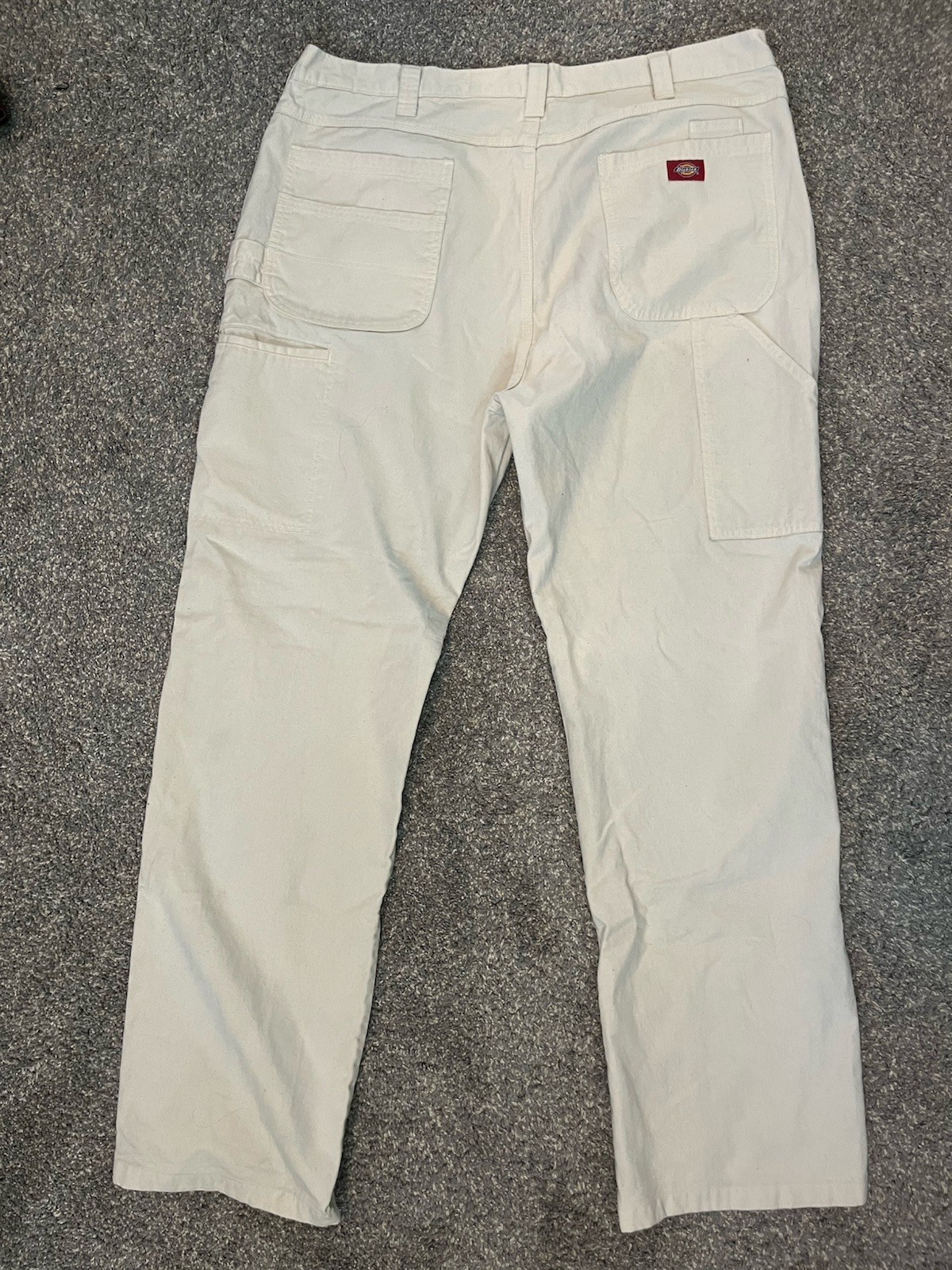 Dickies Pants Men 42×34 Ivory Carpenter Painter Straight Leg Relaxed Pants